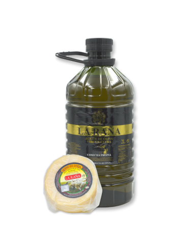 Aceite de oliva Virgen extra 2 L+ Queso pequeño La Raña